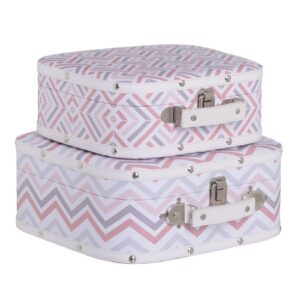 MALETAS MARRÓN-ROSA PVC-DM