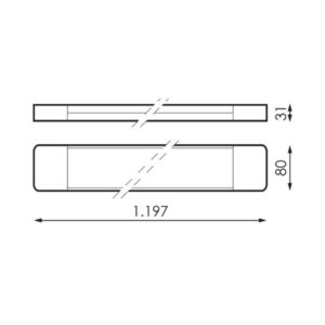 Regleta Led 35W luz neutra superficie