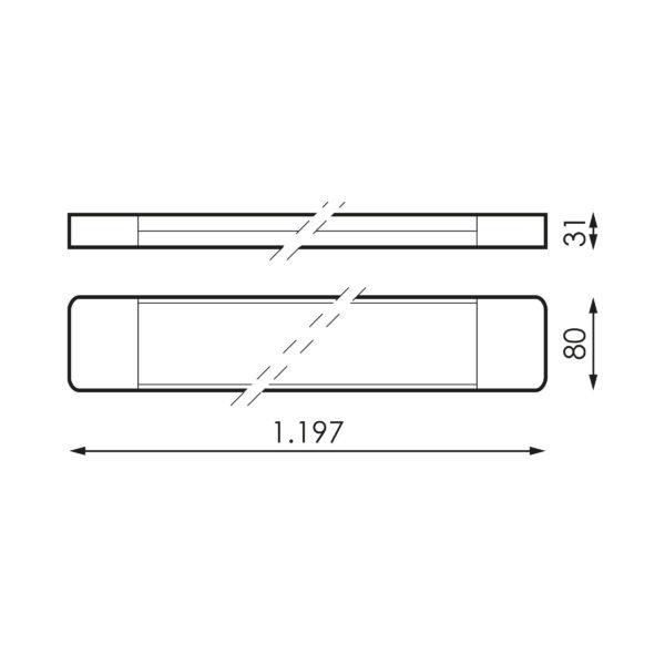 Regleta Led 35W luz neutra superficie - Imagen 2